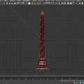 Tall Stone Obelisk Tower With Pointed Top And Square Base Textured Surface 3d model