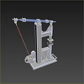 Heavy Duty Metal Mechanical Equipment Featuring Vertical Frame Crossbeam And Wheel Assembly
