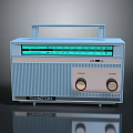 IONION Vintage Retro Radio With Portable Handle Green Tuning Dial And Knobs