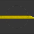 Yellow Plastic Ruler With Clear Measurement Markings On Gray Background 3d model