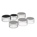 Modern Round Coffee Tables With Stylish Wireframe Design And Multiple Sizes 3d model