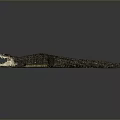 Detailed Reptile Crocodile With Open Mouth On Smooth Dark Background Showing Clear Reflection
