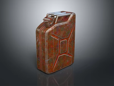 Industrial Equipment Metal Jerry Can with Rustic Finish Durable Structure Secure Handle for Fuel Storage 3d model