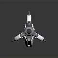 Futuristic Mechanical Weapon 3D Model Design With Metallic Gears And Joints