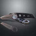 Folding Knife With Carbon Fiber Handle And Metal Blade Circular Hole Design
