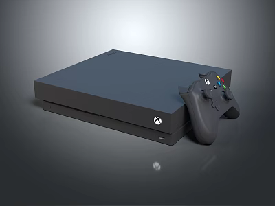 High Performance Xbox Entertainment Electronics Console with Wireless Gaming Controller 3d model