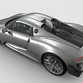 Silver Sports Car With Sleek Design And Stylish Wheel Details