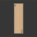 Wooden Crate on Pallet for Household Items with Fragile Labels and Recyclable Symbols