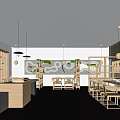 Modern Furniture Store Interior With Open Layout Display Shelves And Pendant Lights