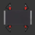 Gas Station Fuel Dispenser Featuring Two Red Fuel Nozzles White Body And Control Panel