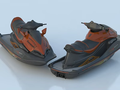 Modern motorboats 3d model