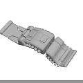 White Mechanical 3D Model Structural Component With Detailed Sections And Connection Points