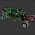 Mud Covered Off Road Functional Vehicle With Large Tires And Racing Design