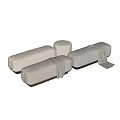 Modern Sofa Bench Fabric Bench 3d model