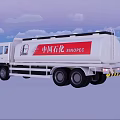 White Wagon Tanker Truck Featuring Cylindrical Tank And Cab Details