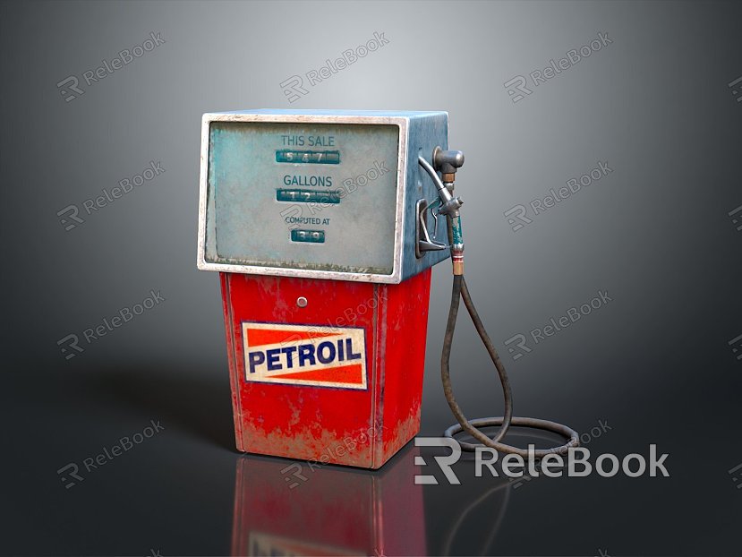 Gas station gas gun gas gun gas station equipment hardware model