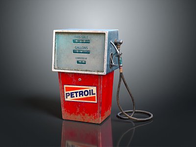 Gas station gas gun gas gun gas station equipment hardware 3d model