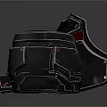 Futuristic Tech Components With OROSOCO Logo Black Red Geometric Design And Metallic Finish