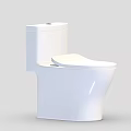 White One Piece Modern Ceramic Toilet With Sleek Design And Smooth Surface For Bathroom