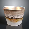 Handcrafted Ceramic Cup With Gradient Colors And Textured Surface For Home Decor