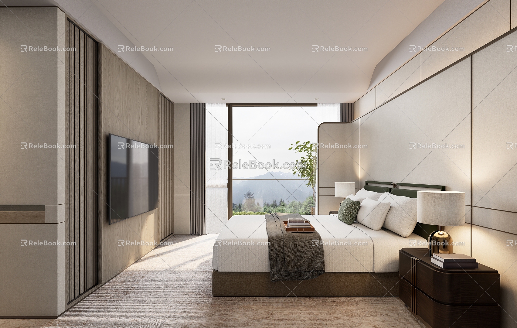 Modern Hotel Rooms 3d model