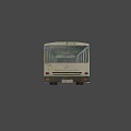 Old Rusty Bus With Open Door And Visible Interior Seats White Body And Worn Exterior