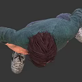 Man in Green Long Sleeve Shirt Blue Jeans with Hands on Hips Front Back View