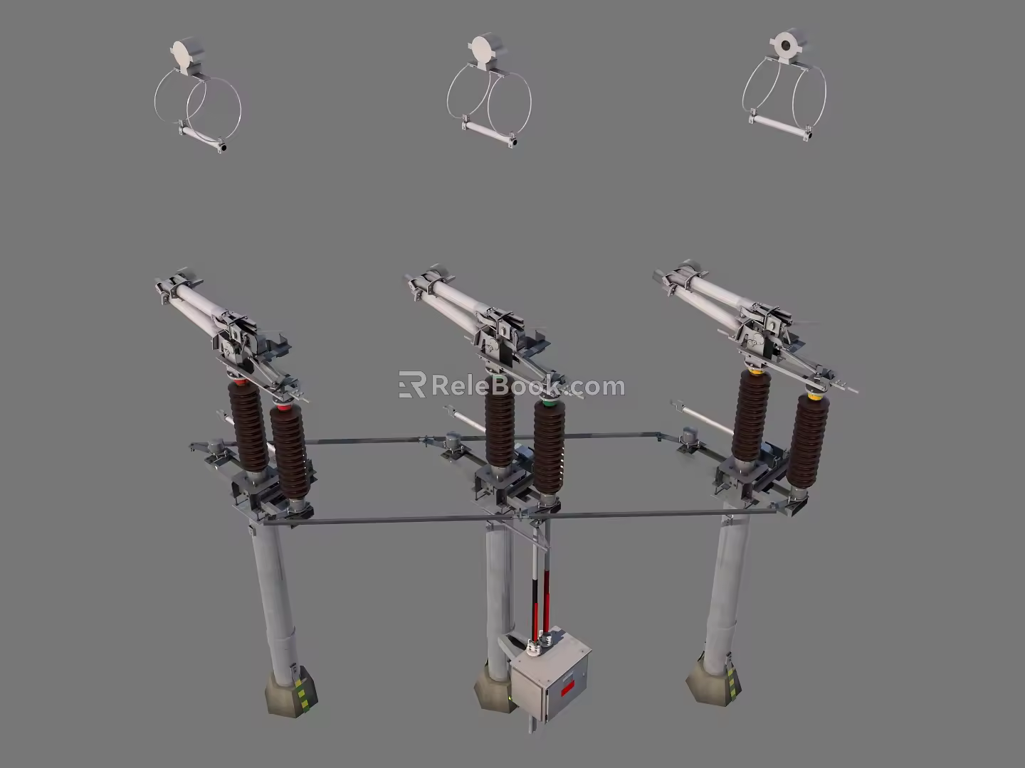 high voltage isolating switch isolating switch 3d model