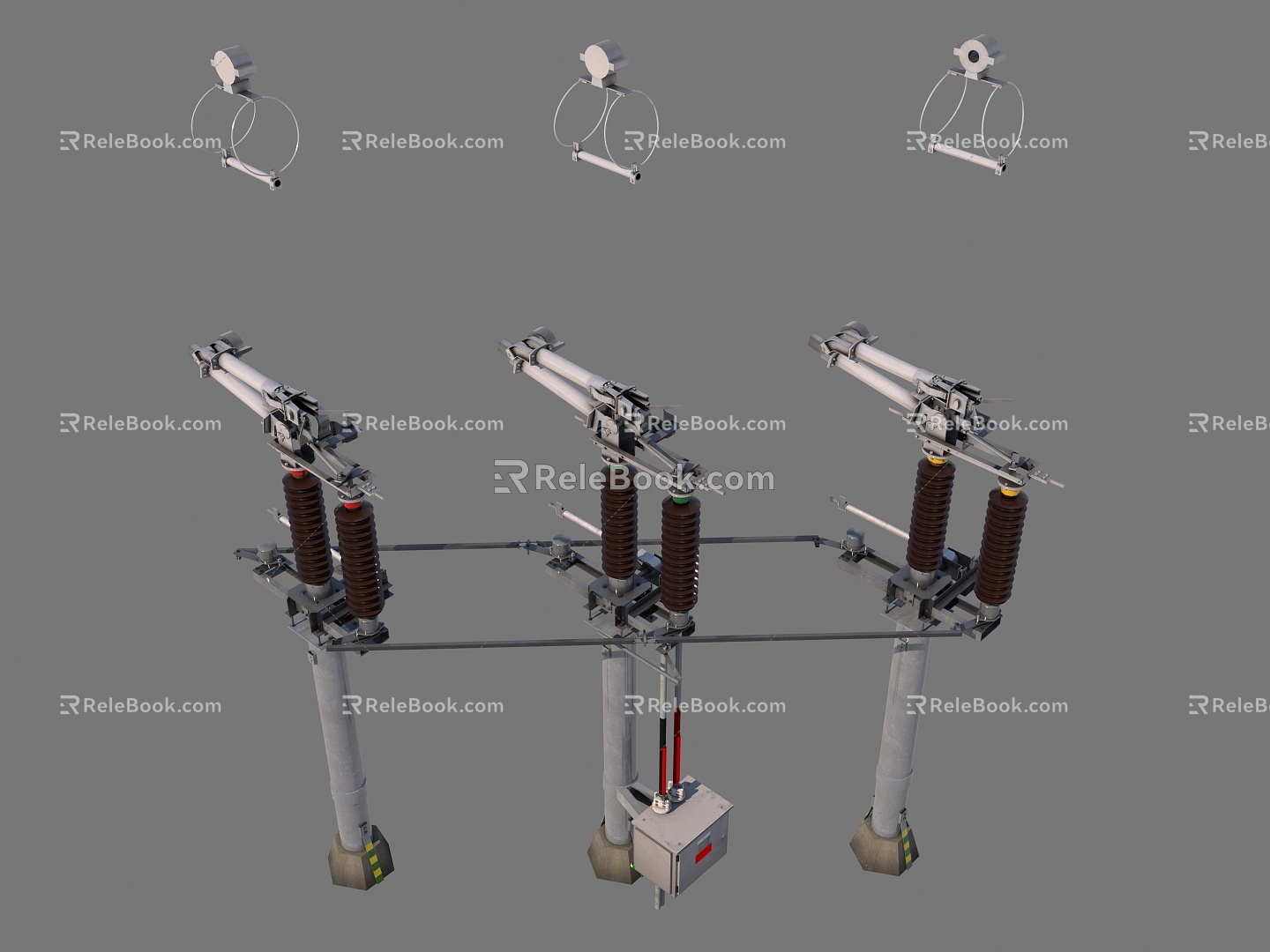 high voltage isolating switch isolating switch 3d model