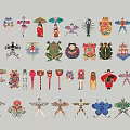 Decorative Hanging Pendants with Various Traditional Designs and Unique Shapes for Home Decoration