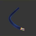 Black Electrical Cable With Colored Cores And Flexible Rubber Sheath