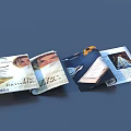 Open Magazine Pages Display Colorful Photos Text And Design Elements 3d model