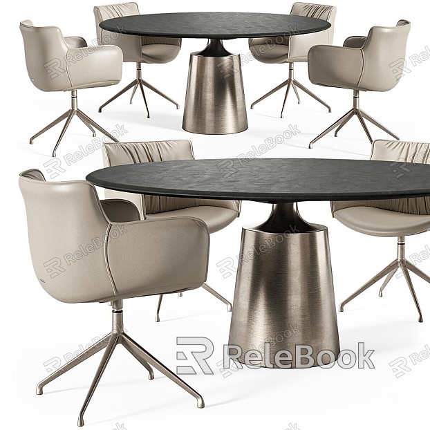 Cattelan Italia Yoda Argile Table Rhonda Chair model