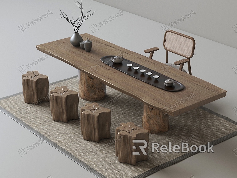 tea table and chair model