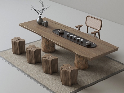 tea table and chair model