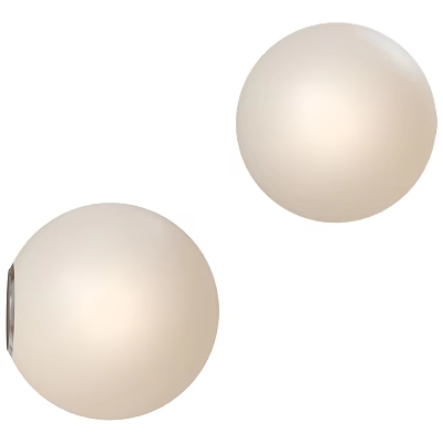 Modern Set of Two White Round Wall Lights for Indoor Decorative Lighting 3d model