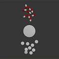 Yellow Pill Bottle With White Cap And Scattered White Pills Red And White Capsules