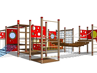 Modern slide outdoor children's entertainment facilities 3d model