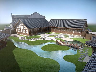 New Chinese Ancient Antique Architecture 3d model