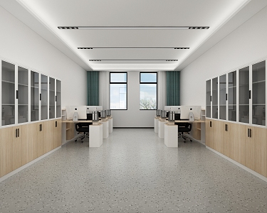 chemical laboratory office chemical preparation room classroom 3d model