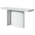 Modern Black Console Table With Curved Metal Legs And Minimal Design