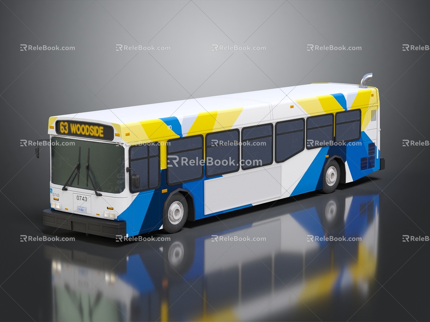 Modern Bus Bus Bus Bus 3d model