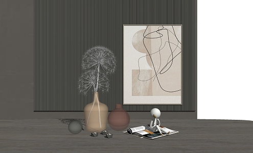 Modern Ornaments Combination Vase Ornaments Combination 3d model