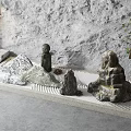 New Chinese style landscape sketch courtyard stone landscape ornaments combination 3d model