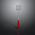 Stainless Steel Kitchen Spatula With Red Handle For Cooking Appliances