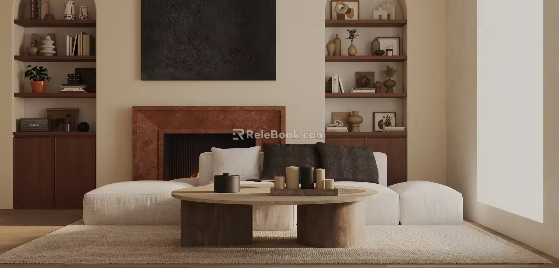 Three-seat sofa 3d model