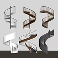 Various Modern Spiral Staircase Designs With Glass Metal And Wooden Railings