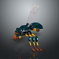 Cartoon Bee Science Fiction Bee Bee Bee Machine Bee Machine Bee Machine Bee Life Supplies 3d model