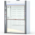 Laboratory Fume Hood With Transparent Door Internal Shelves And Control Panel