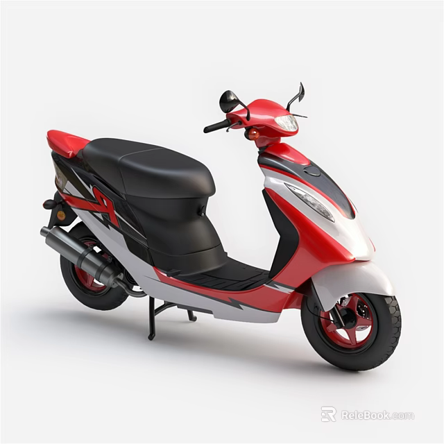 Red And Silver Car With Black Seats And Red Alloy Wheels Design 3d model 